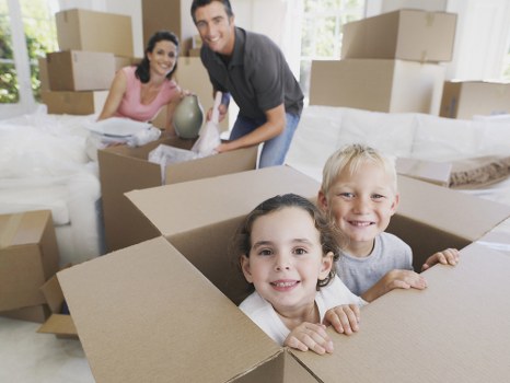 Mayfair residential street with moving preparations
