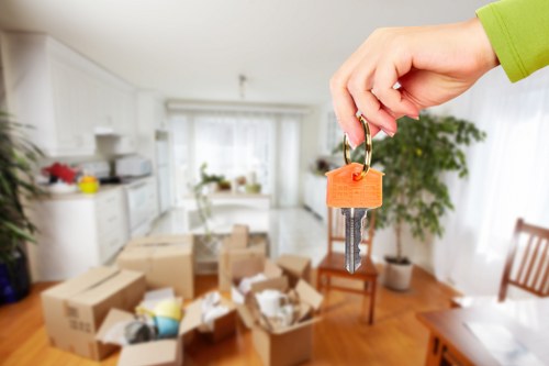Careful loading of student boxes and furniture for a Mayfair move