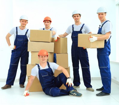 Organised student moving day in Mayfair with boxes and furniture