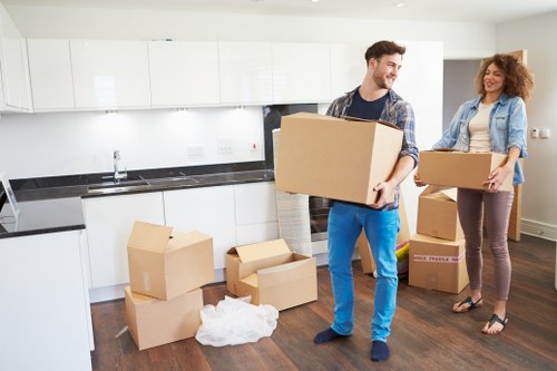 Furniture wrapped and prepared for safe transport by Mayfair movers