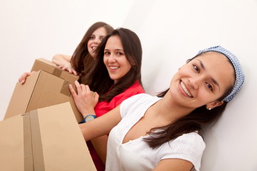 Careful box labeling and packing materials prepared for a move in Mayfair