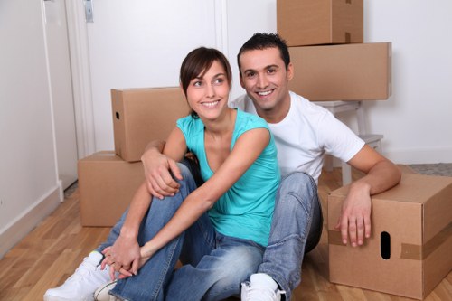 Professional flat removals team handling a Mayfair apartment move
