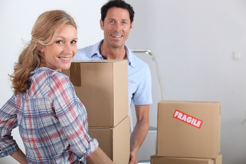 Specialist movers handling valuable furniture in a Mayfair property
