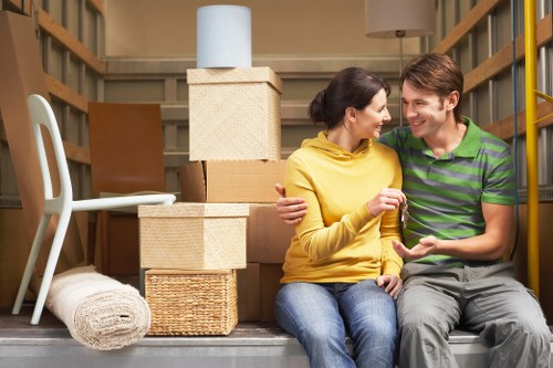 Business relocation logistics in a Mayfair office district