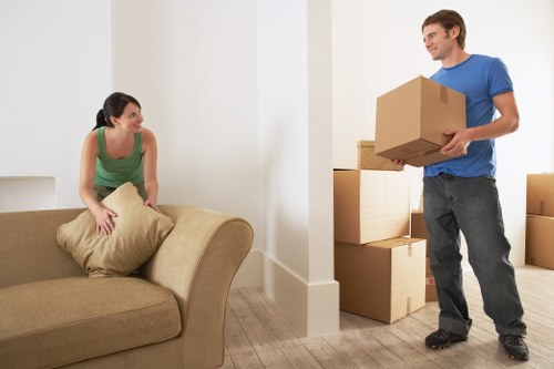 Furniture pick-up preparation for a Mayfair property clearance